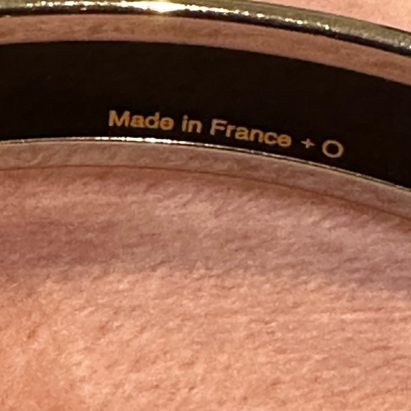 Hermès Caleche Narrow Black Enamel Bangle - Picture 5 of 5